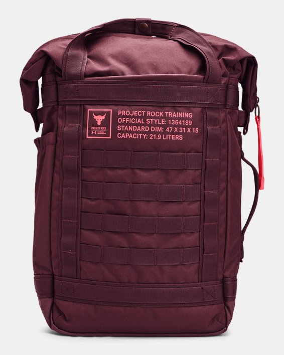 Project Rock Box Duffle Backpack in Maroon image number 0